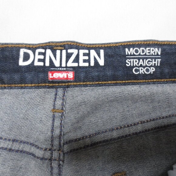 LEVI’S DENIZEN womens JEANS blue STRAIGHT CROP modern DENIM mid-rise SIZE 16 - Picture 5 of 10